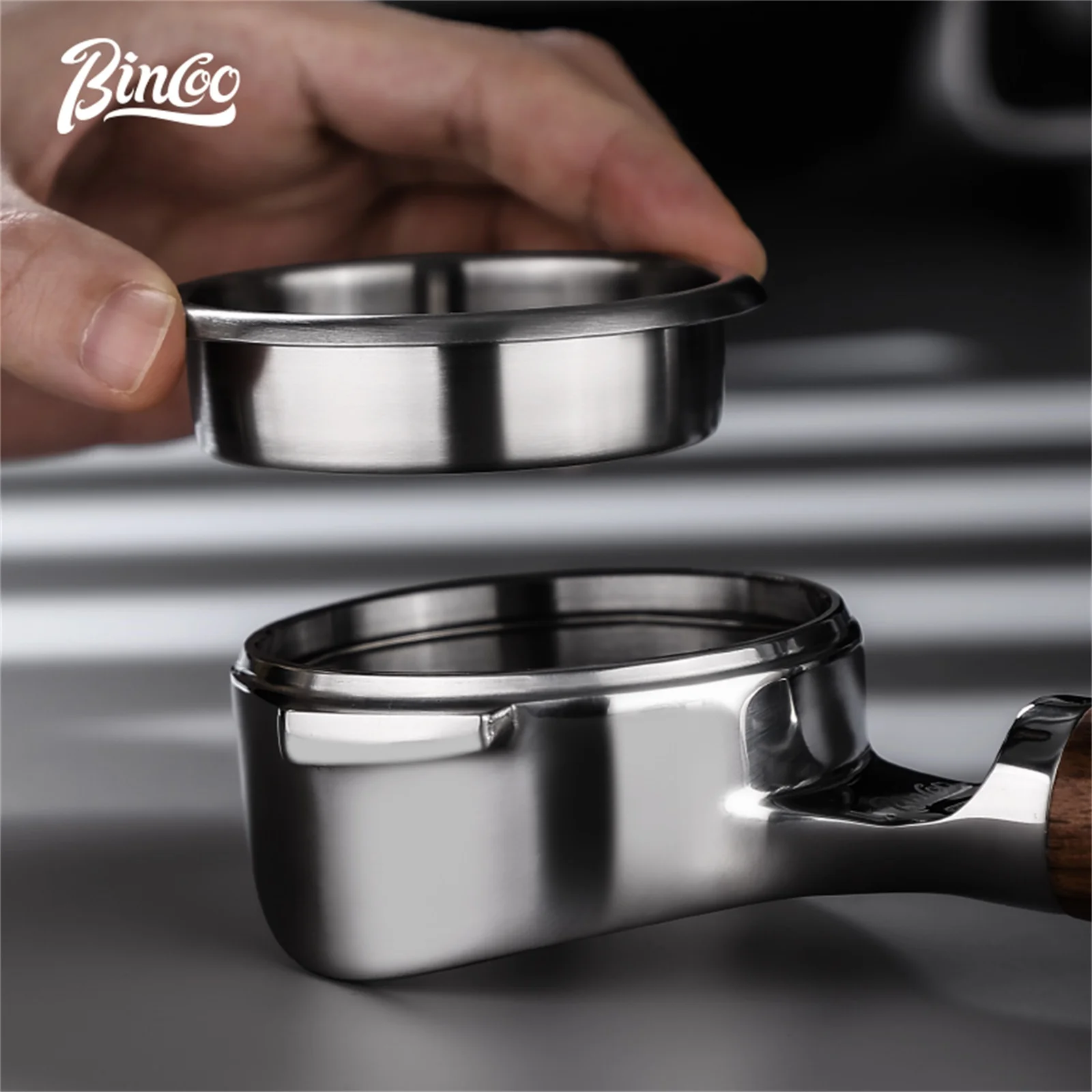 Bincoo Stainless Steel Blind Basket, 51/58mm Group Head Cleaner, for Semi-Auto Espresso Machines