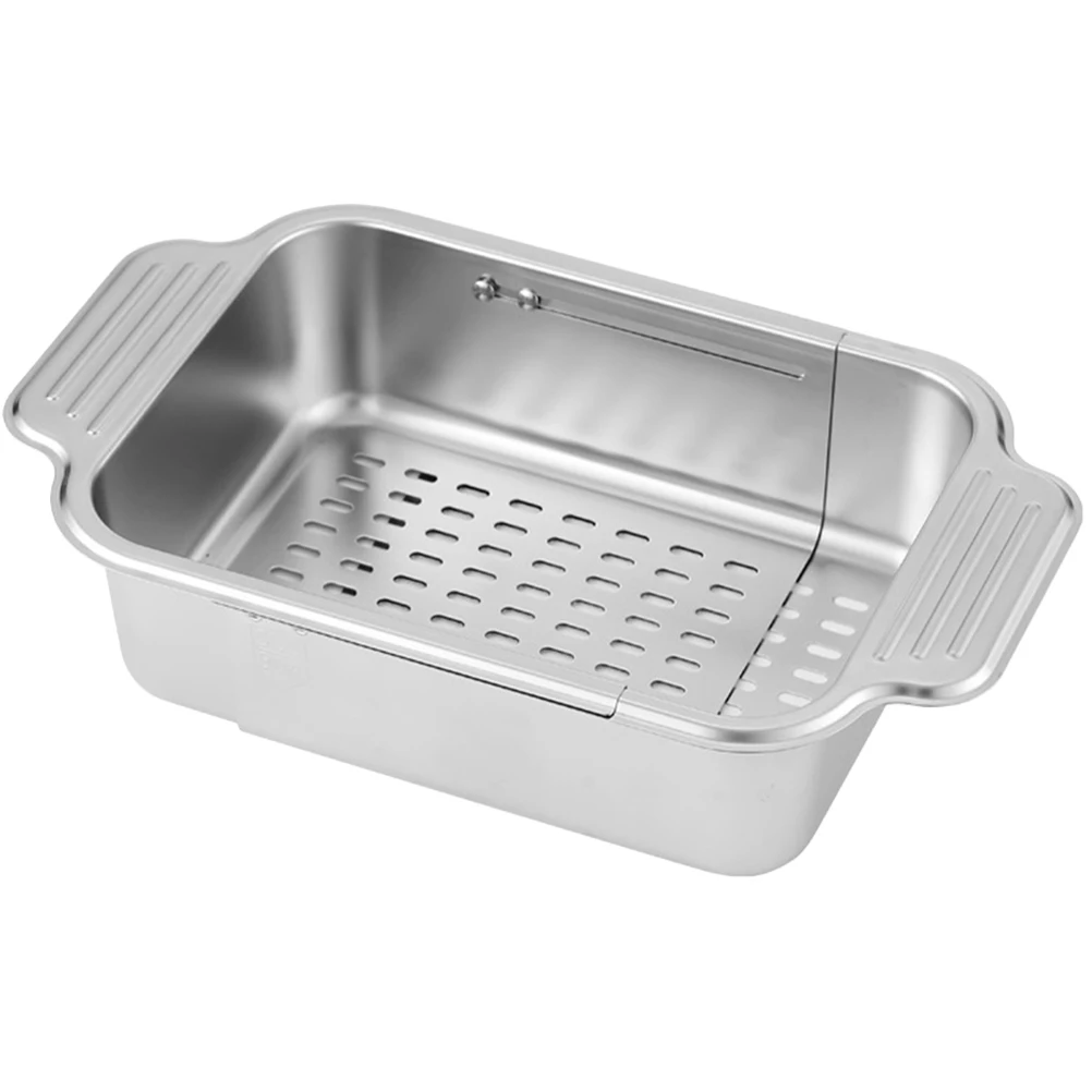 

Telescopic Stainless Steel Sink Strainer Basket 34 44cm Extendable Kitchen Gadget Fruit Vegetable Drainer Dishes Strainer
