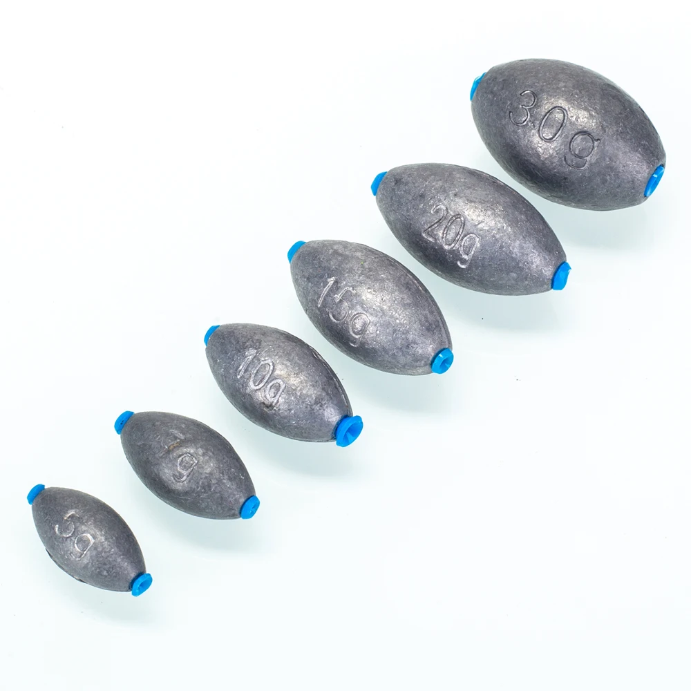 10Pcs Angeln Platinen Olive Form Angeln Zubehör 5G/7G/10G/15G/20G/30G Angeln Blei Gewicht Kunststoff Kern Für Lange Casting – Detail 1
