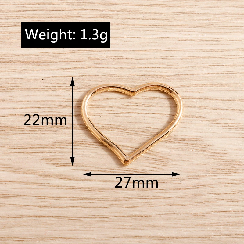 Tusember 20 Stück 22 x 27 mm niedliche hohle Liebesherzen aus Legierung für DIY-Anhänger, Halsketten, Ohrringe, handgefertigter Schmuckbedarf – Detail 5