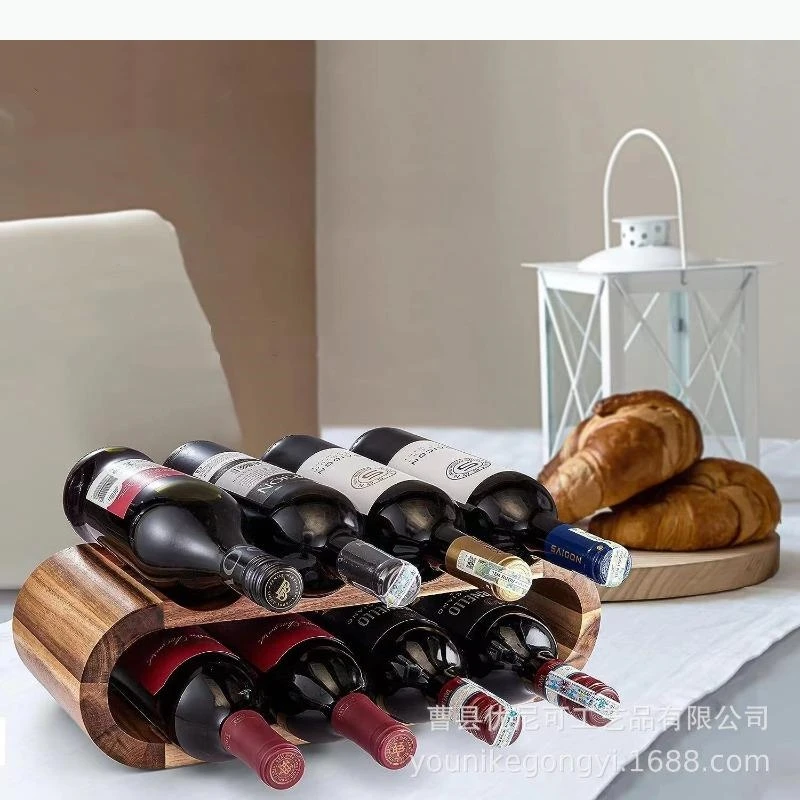 Wooden Storage Racks Double Deck Red Wine Rack Display Stands Display Shelves Wine Storage Storage Organizers Home Shelf