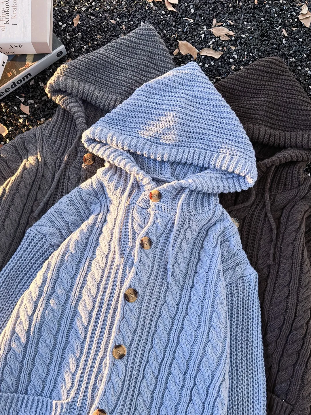 

Открытый кардиган с капюшоном, мужской зимний свободный вязаный свитер irt для пар, модный американский бренд Lazy Sle Long Sve Warmth