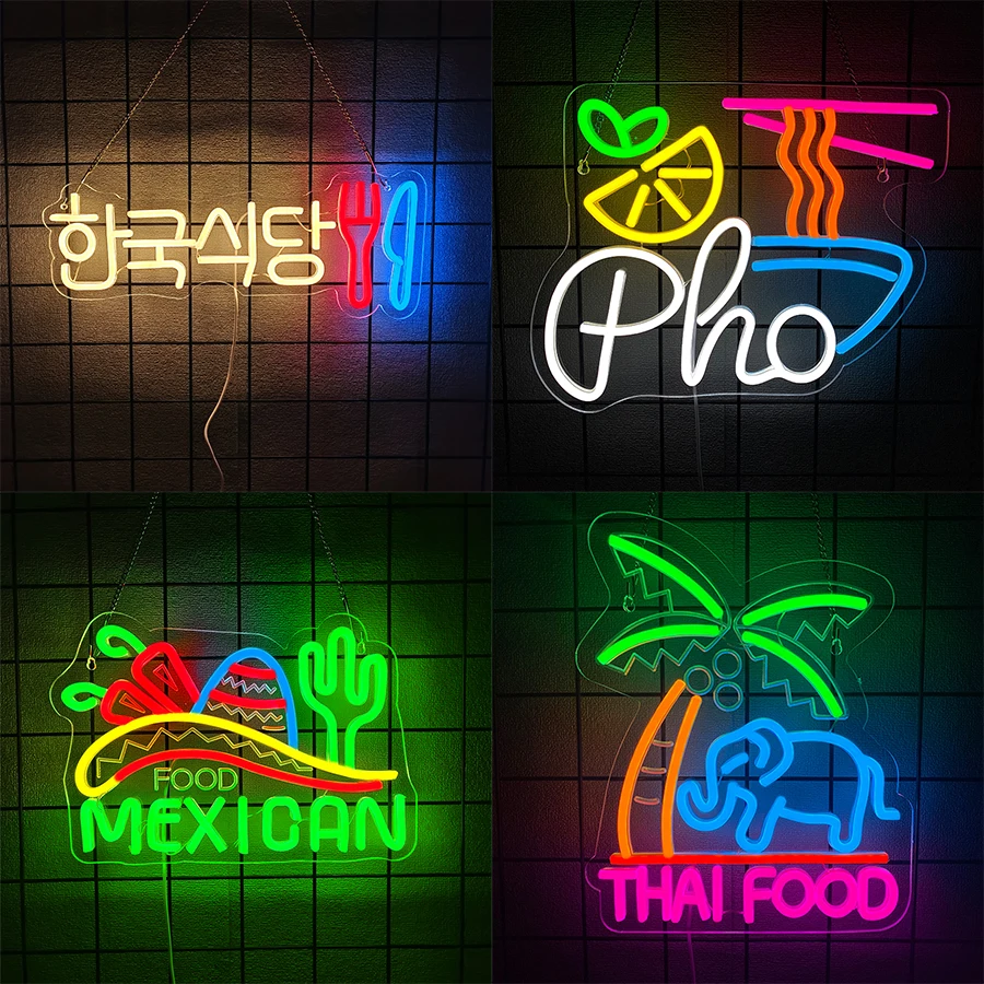 Restaurant Business Led Neon Signs, Noodle Food Business Signs, Restaurant Ramen Restaurant Store Kitchen Decor, Easy To Hang.