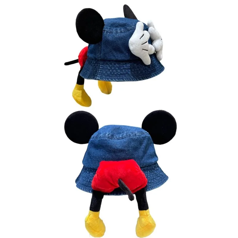 디즈니 미키 마우스 애니메이션 주변기기 만화 귀여운 입체 모양 야외 여행 고가치 큰 챙 버킷 모자