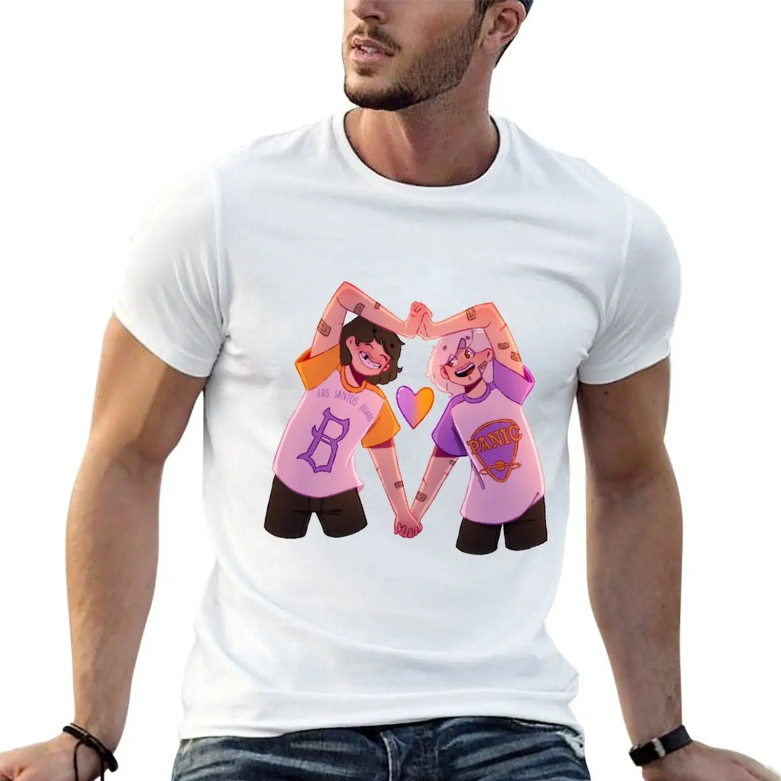 Daniel und Mann Baumwolle Antoine Shirt T für Mann T-Shirts T-Shirt weiß Pack Croute