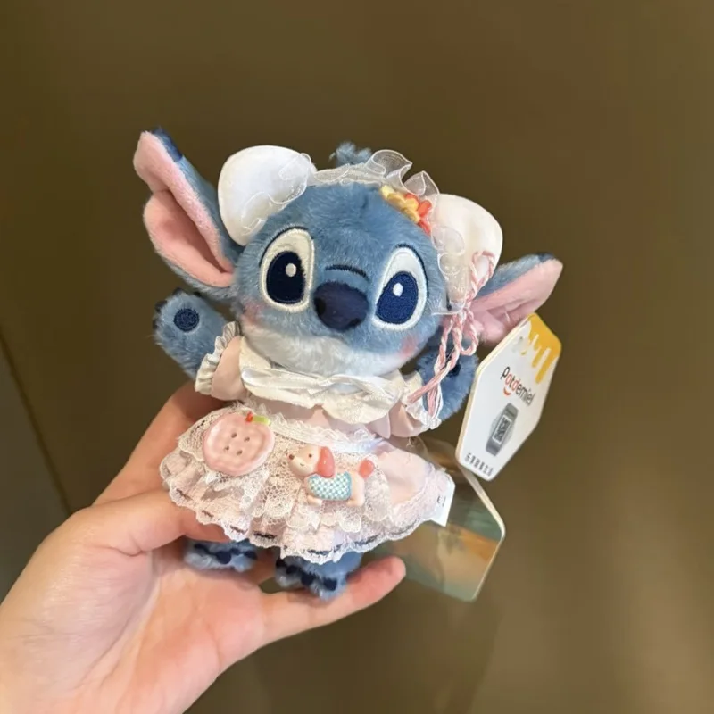 12cm anime character Stitch Kawaii Creative Plush toys Keychain pendant Cute doll pp cotton filling Packaging decoration Gift