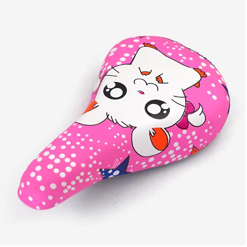 Çocuk pembe bisiklet arka koltuk Eyer Çocuklar için Yedek Parça Sürme Bisiklet Çocuk Bebek Koltuğu Denge bisiklet selesi Parçaları