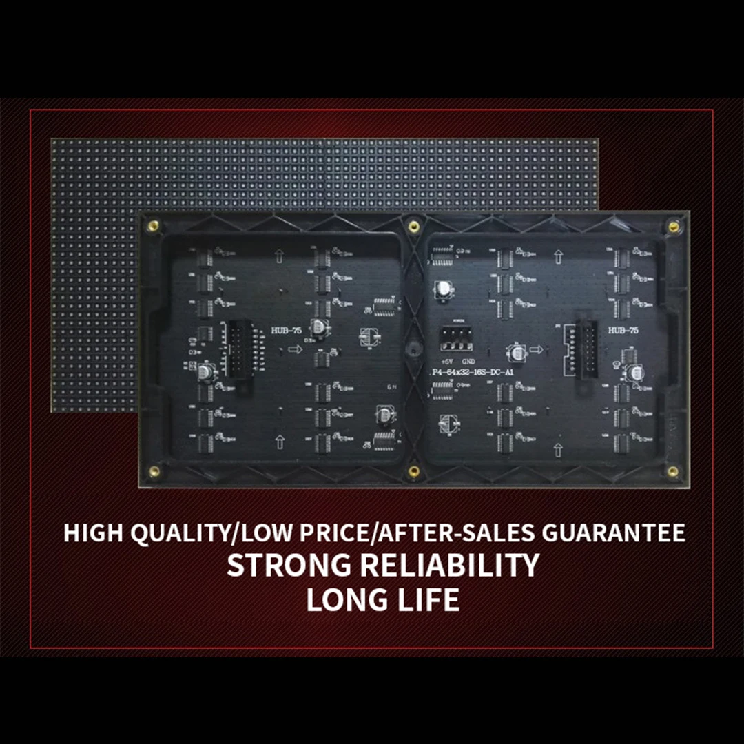 P4 Indoor Full Color LED Display Module 320mm*160mm/256*128mm,80x40/64x32 Pixels 10S/8S with HUB75 Port RGB LED Panel