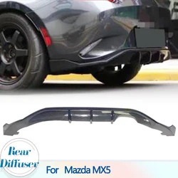 Car Rear Bumper Diffuser Splitters for Mazda MX5 MX-5 ND Miata 4th Generation PU Black Primer Car Rear Diffuser Tuning Diffuser