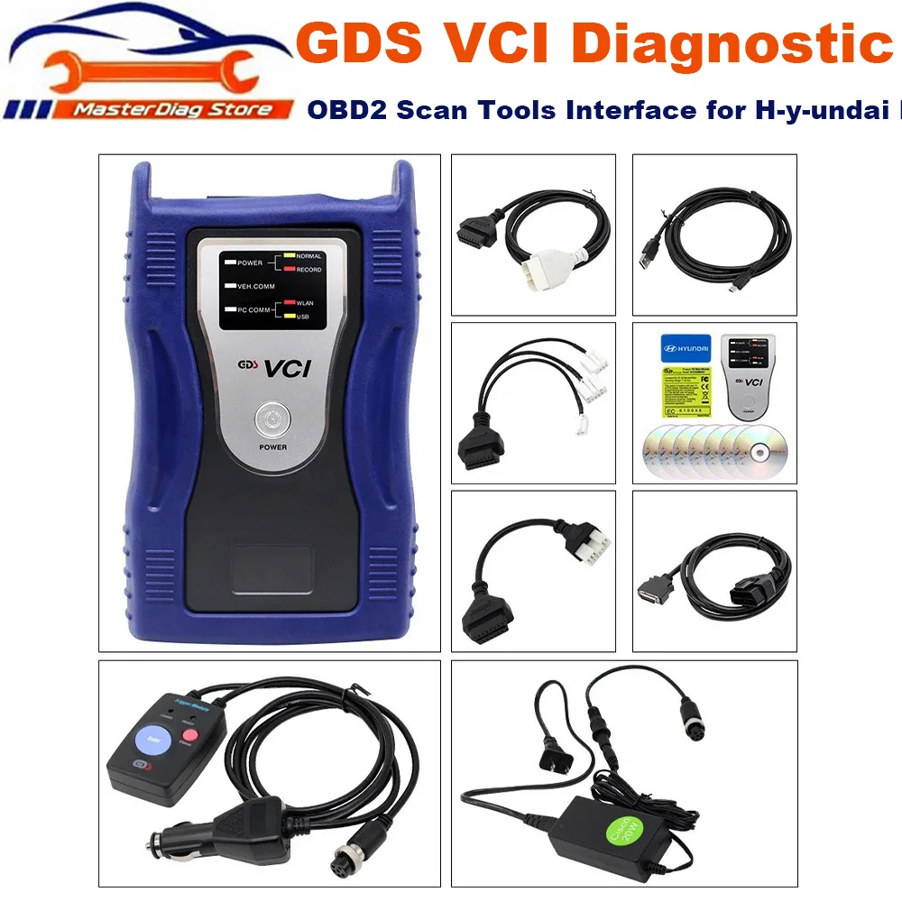 

For H-y-undai K-ia GDS VCI Diagnostic Tool OBD2 Scan Tools Interface with Trigger Module Connector Flight Record optional