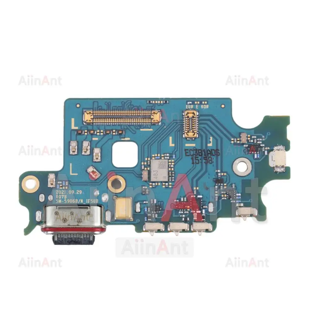 Aiinant USB Port Charger Board Dock Connector Charging Flex Cable For Samsung Galaxy S22 Ultra Plus S22+ S901B S906B S908B 5G