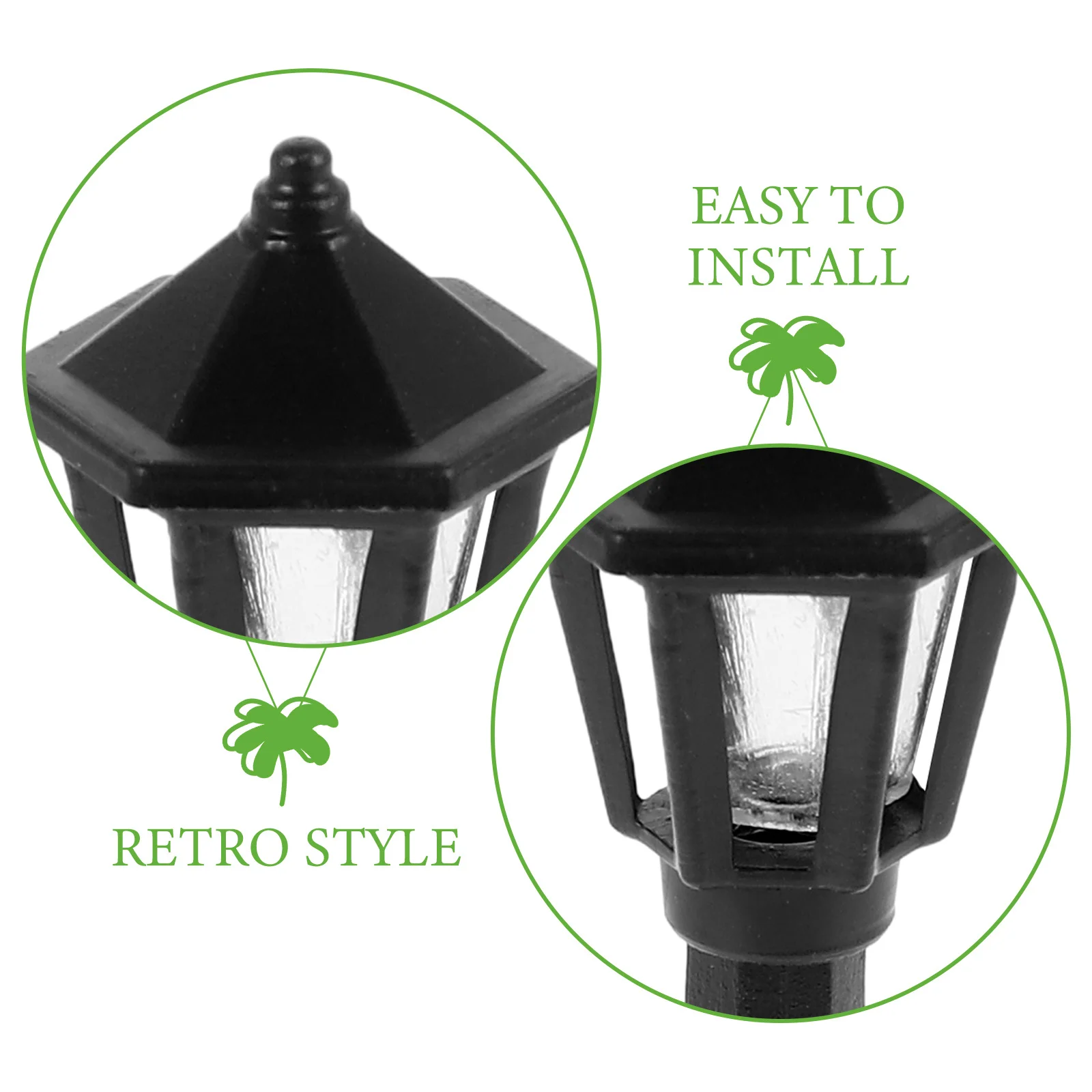 

25Pcs Miniature Street Light Vintage Style Mini Decorative Lights Street Lamp for Tiny Decor Miniature