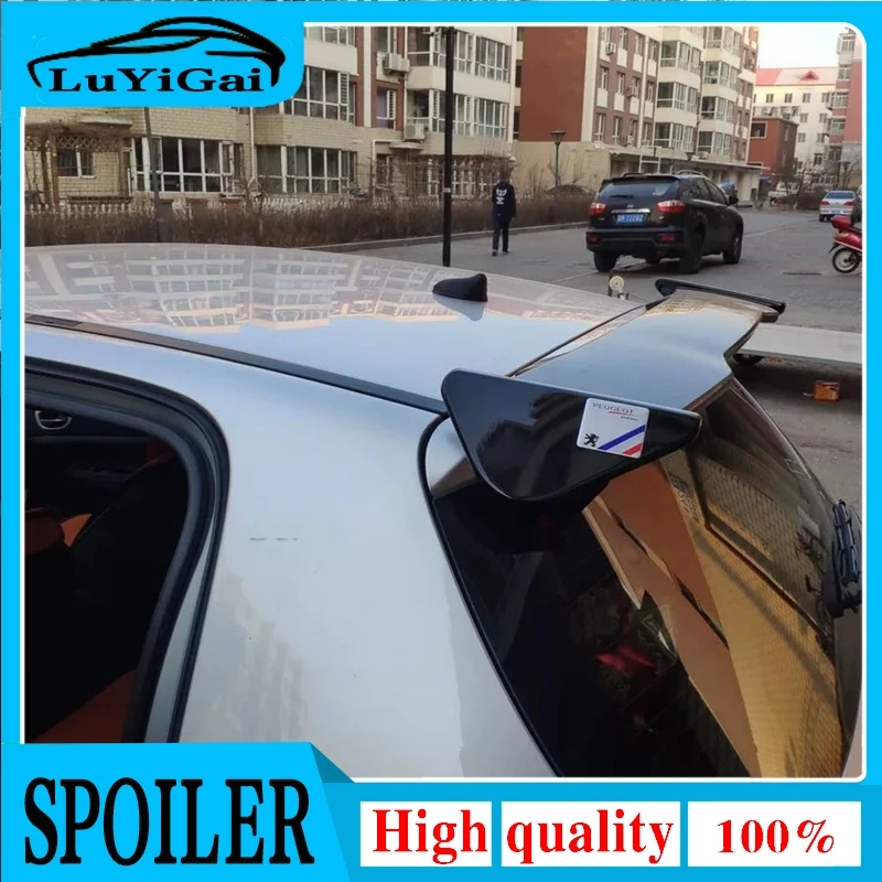 Dla Peugeot 207 Spoiler 2006-2013 Peugeot 207 Spoiler LFK materiał z tworzywa sztucznego ABS tylny spojler samochodu kolor tylny Spoiler