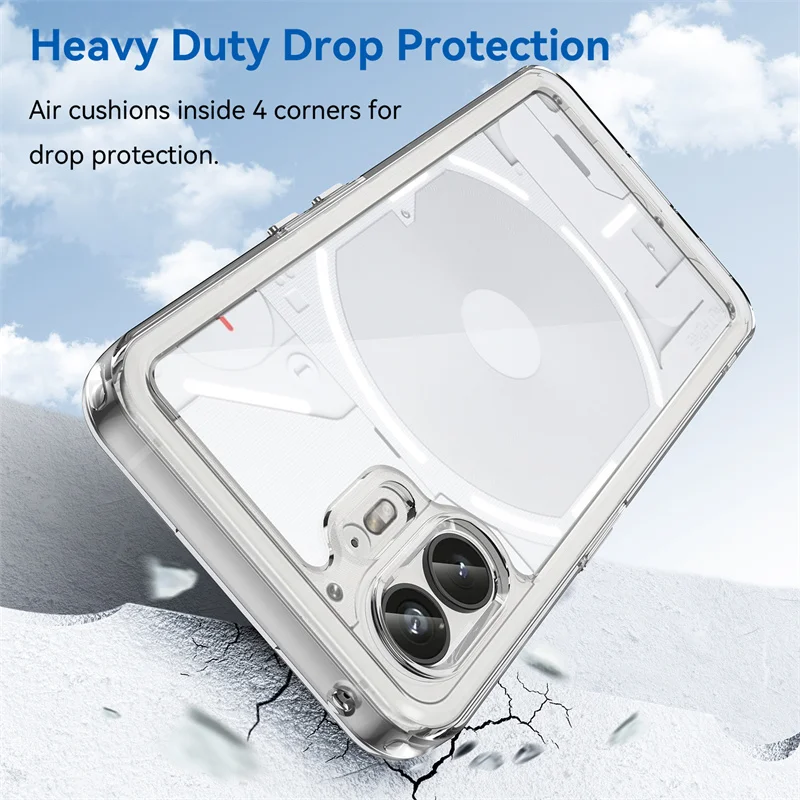 

Чехол Nothing Phone Two A065, противоударный силиконовый бампер, прозрачная жесткая задняя крышка, чехол для телефона Nothing Two 2 Phone2 A065