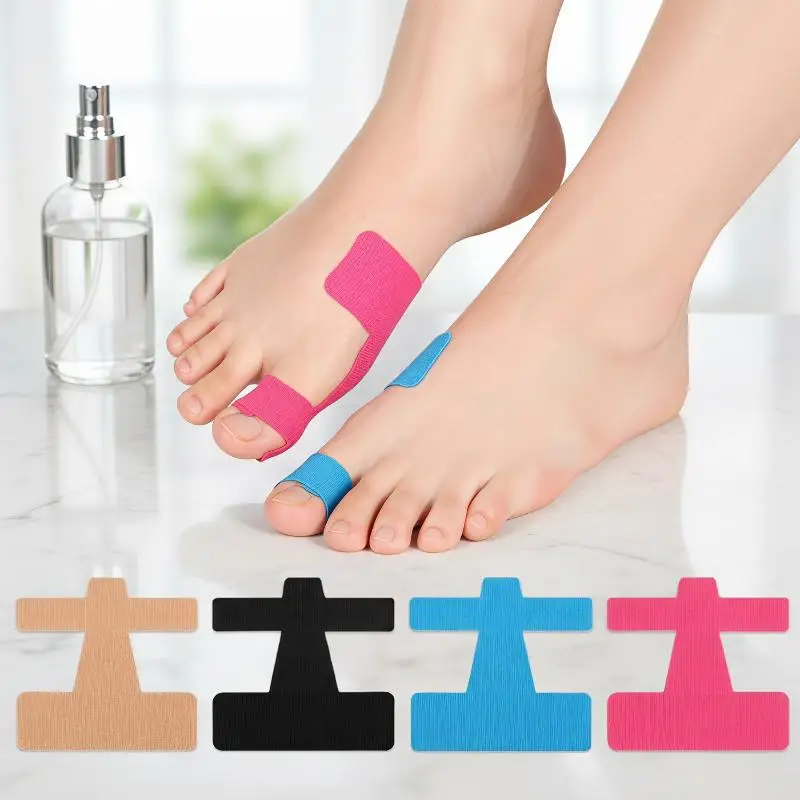 10Pcs Hypoallergenic Latex-Free Tape Precut Kinesiology Bunion Corrector Relief Big Toe Support Pain No Slip Stay On