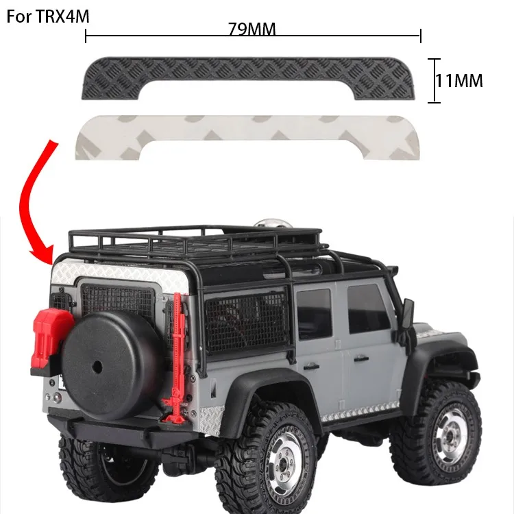 Rear View Mirror Bumper Fender Lampshade Exhaust Pipe Chassis Window Net For Trx4m 1/18 Defender Rc Car Upgrade Part