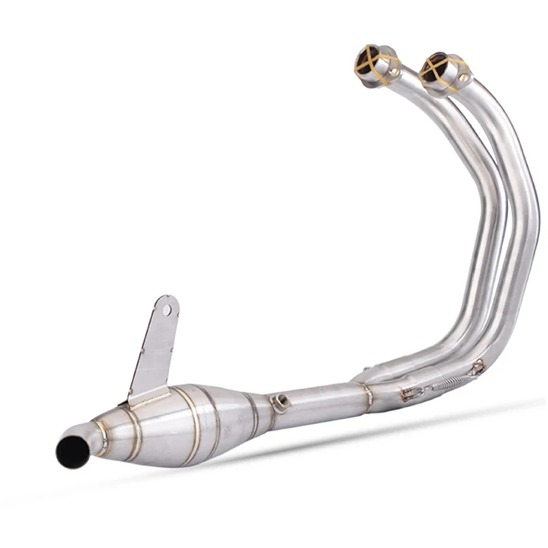 cheap For Yamaha YZF R3 R25 MT03 2015 - 2023 Years Motorcycle Exhaust Escape Moto Full Systems Front Middle Link Pipe