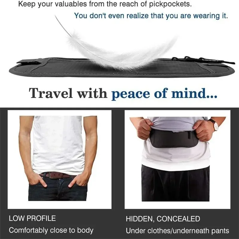 Invisible Sport Running Waist Bag - Travel Invisible Waist Pack Pouch for Passport Money Security Wallet Gift Pack Money Belt