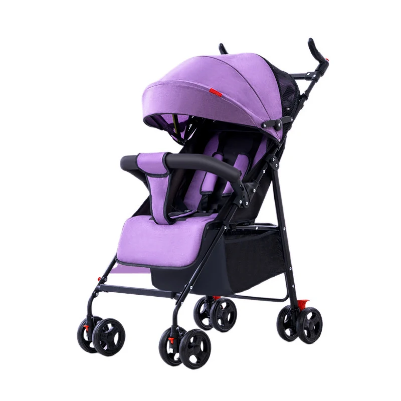 

Baby Stroller Can Be Customized to Sit and Lie Ultra-light Portable Folding Simple Shock-proof Baby Four-wheeled Stroller