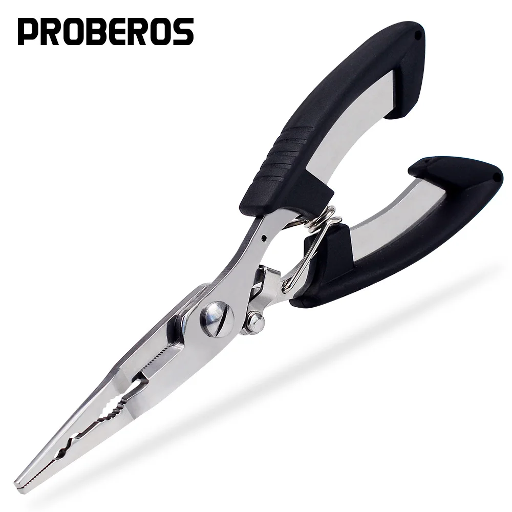 Fish Pliers Multifunctional Cut Fishing Line Ergonomics Anti-slip High-strength Black Fishing Tied Hook Pliers Angling Equipment