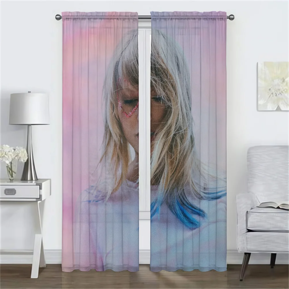 T-Taylor SwiftS Blackout Curtain for Room 2 Panel Elegant Room Curtains Tulle for Bedroom Halloween Decoration Shades Partition