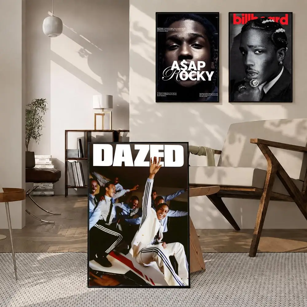 Singer ASAP Rocky Poster High-definition  stickers, suitable for bedroom, living room, home decoration