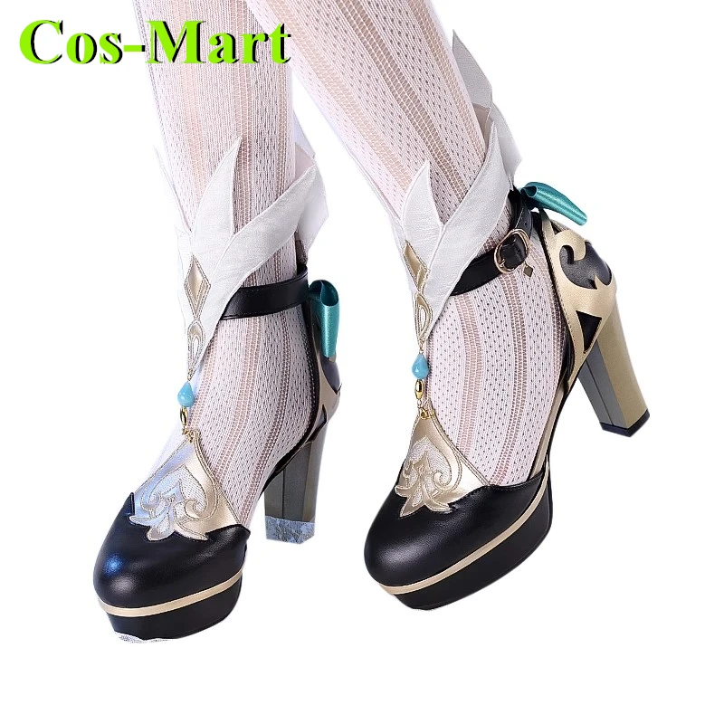 Cos-Mart Hot Game Genshin Impact Escoffier Schuhe Cosplay Universal Combat Boots Rollenspiel Gebrauchtes Zubehör