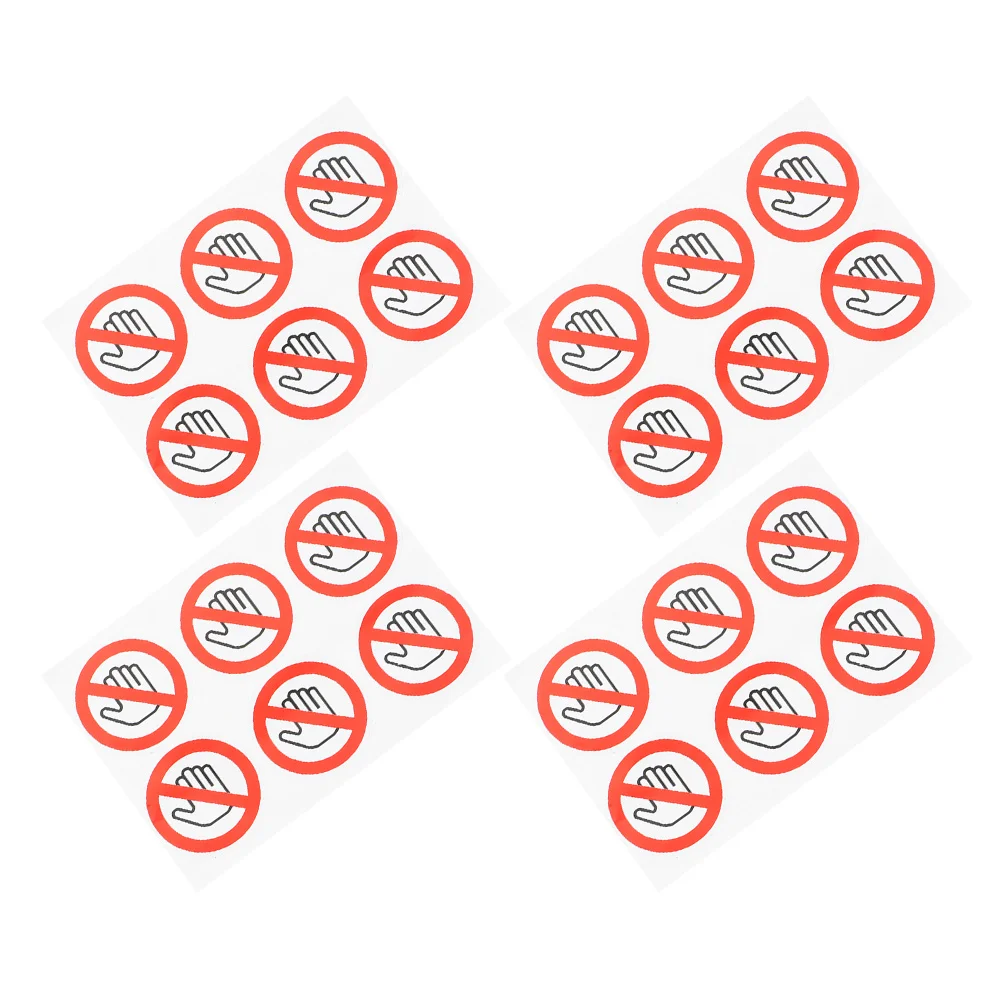 

4 Sheets Do Not Touch Warning Stickers Self Adhesive Safety Signs for Machinery Workshops Factories Public Places Strong