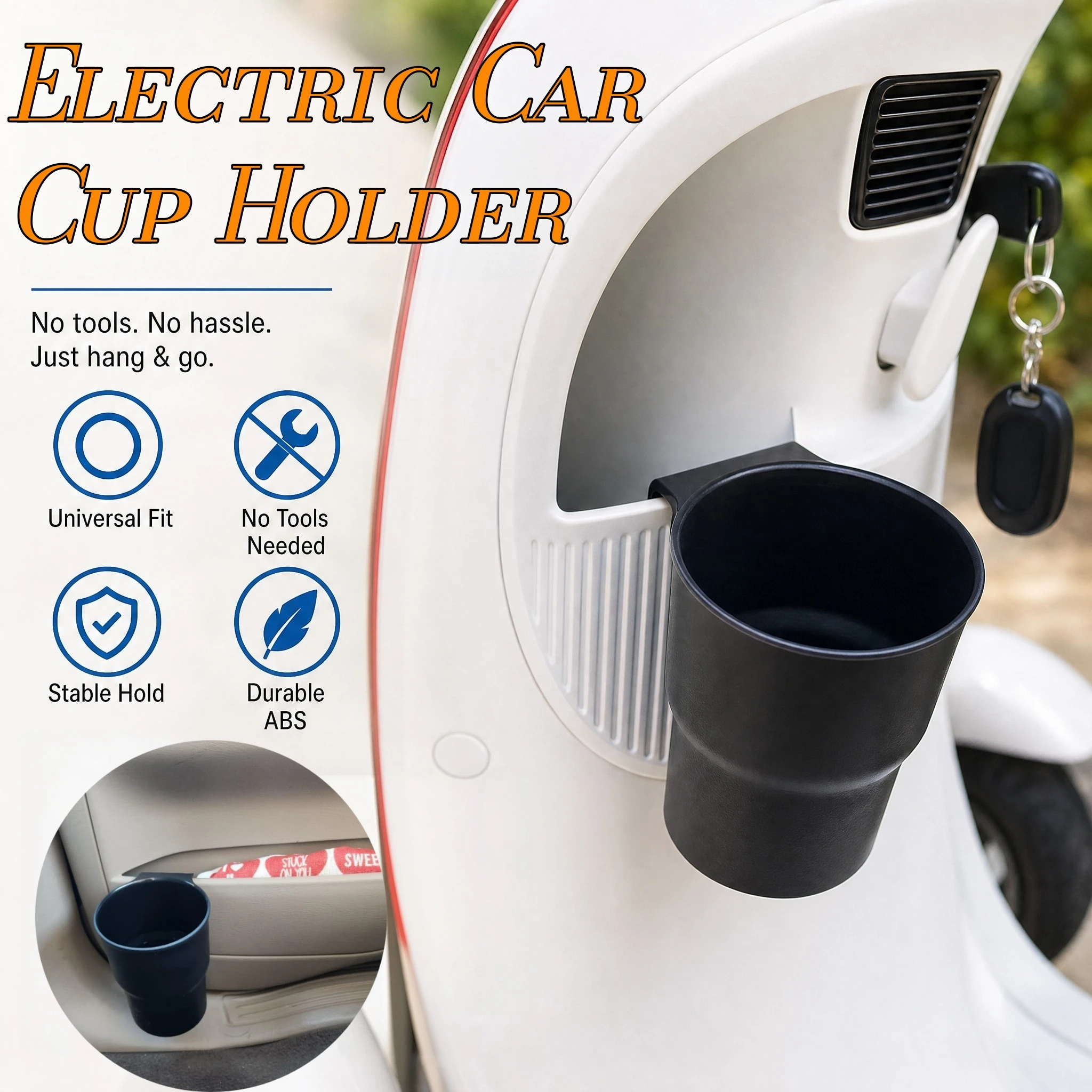 2PCS Electric Bike Multifunctional Storage Cup Holder Car Vent Cup Holder Suitable for Motorcycles, Bicycles, and Electric Bikes