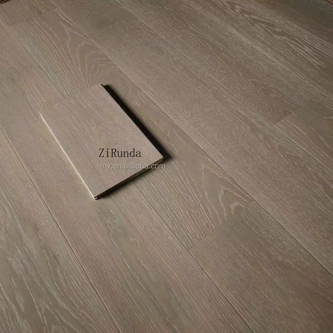 맞춤형 오크 원목 마루 브러쉬드 와이드 보드 190/240/260mm 원목 마루