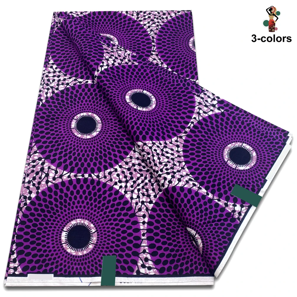 Ankara Wax Print Fabric High Quality African Wax Real Fabric 100% Cotton Soft African Guaranteed Veritable Real Wax for Dresses