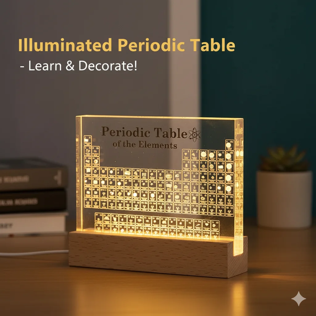 

Новая акриловая фигурка-периодическая таблица Менделеева: безопасный сувенир, украшение для комнаты, аксессуар для рабочего стола