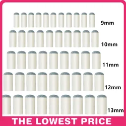 50pcs Plastic Grey Cue 9/10/11/12/13mm Billiards Cue Tips Pool Cue Stick Billiard Snooker Accessories