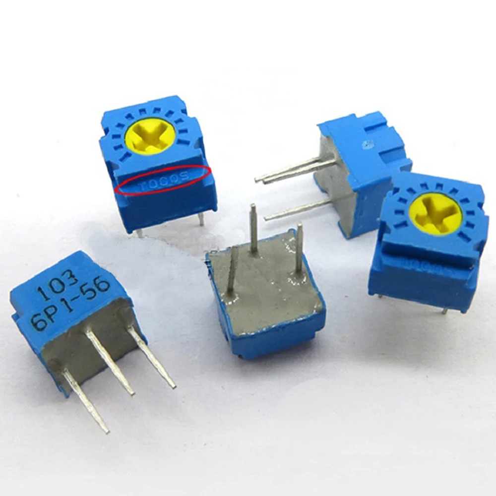 5PCS GF063P1 Precision Adjustable Resistor Fine-tuning Potentiometer 1K 2K 5K 10K 20K 50K 100K 200K 500K 1M