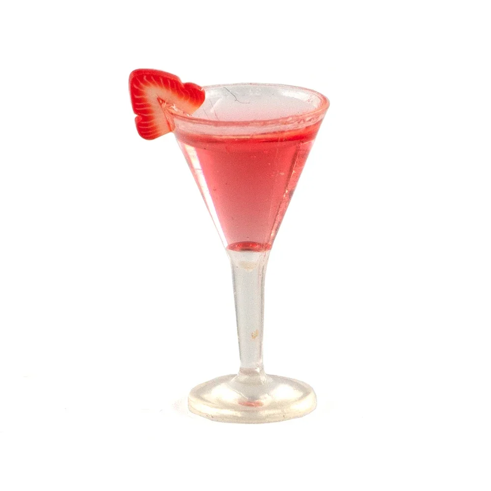 1Pcs 1/12 Dollhouse Miniature Resin Cocktail Cup Mini Drink Wine Glass Model Toy Doll House Accessories for Decoration