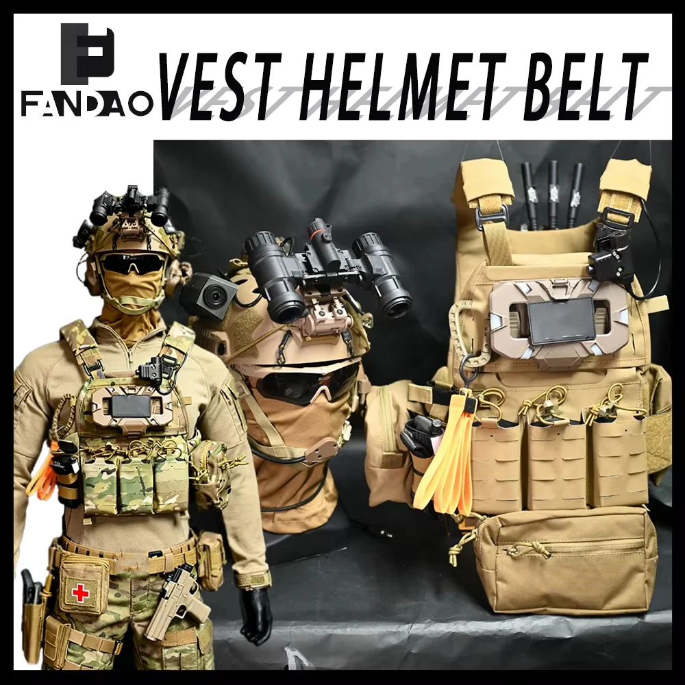Tactical Vest Helmet Belt Suit Airsoft Light Laser Cut Vest MOLLE Quick Release Protective Equipment for Outdoor Training Combat
