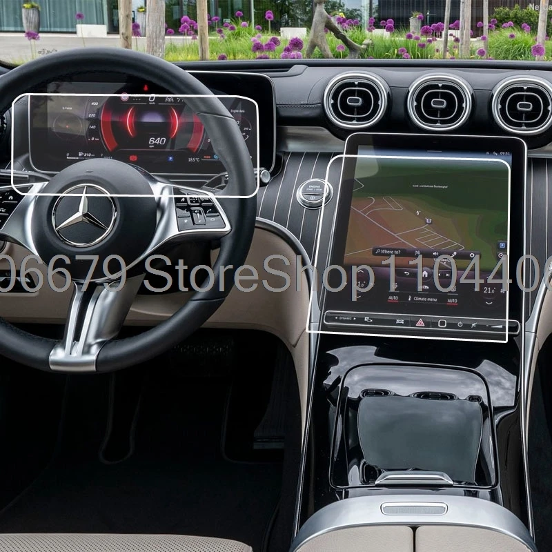 

Защитная пленка из закаленного стекла для Mercedes-Benz C-Class Estate C220d C200 2022, автомобильная GPS-навигационная защитная пленка для инструментов