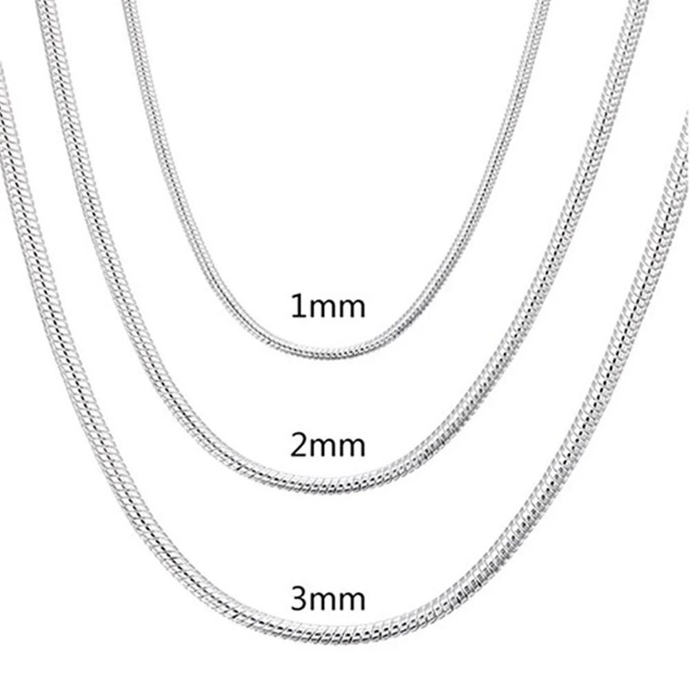 925 Sterling Silver 1MM/2MM/3MM Snake Chain Rings For Women Men Luxury Designer Jewelry Accessories Wholesale