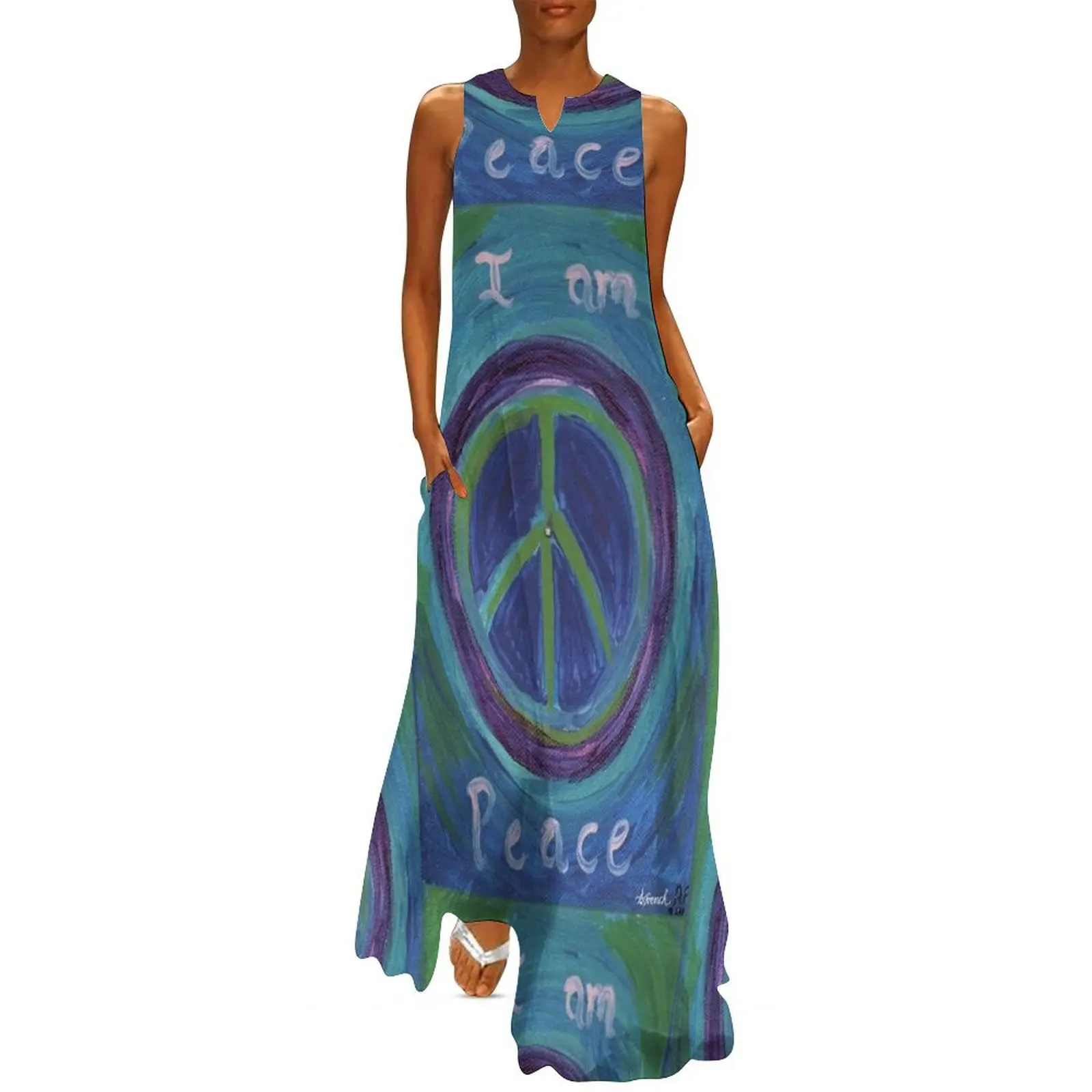 

I Am Peace Long Dress cute dress elegant women's dresses for wedding Dress