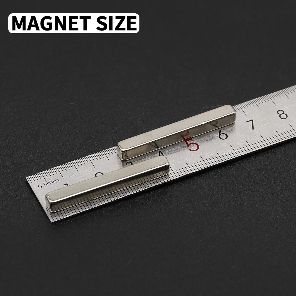 40x5x5mm Powerful Neodymium Magnet N35 NdfeB Permanent Magnetic imanes Block Super Strong Fridge Magnets DIY