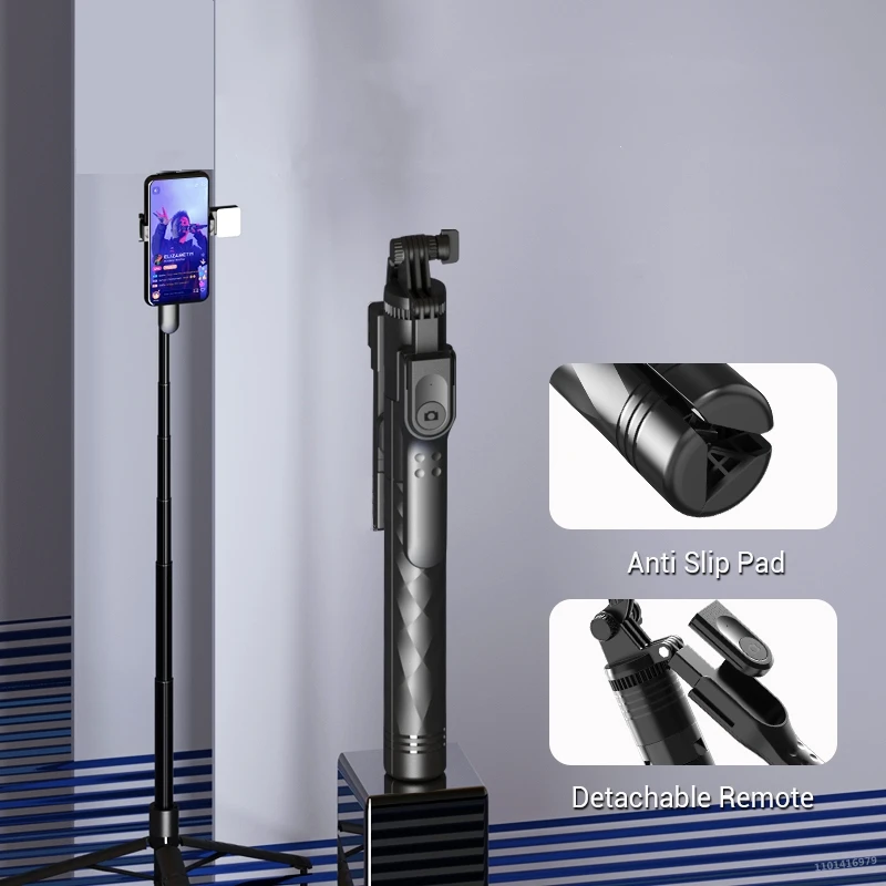 COOL DIER 1750mm Foldable Wireless Selfie Stick Tripod With Bluetooth Remote Shutter Phone holder Monopod For iphone Smartphone