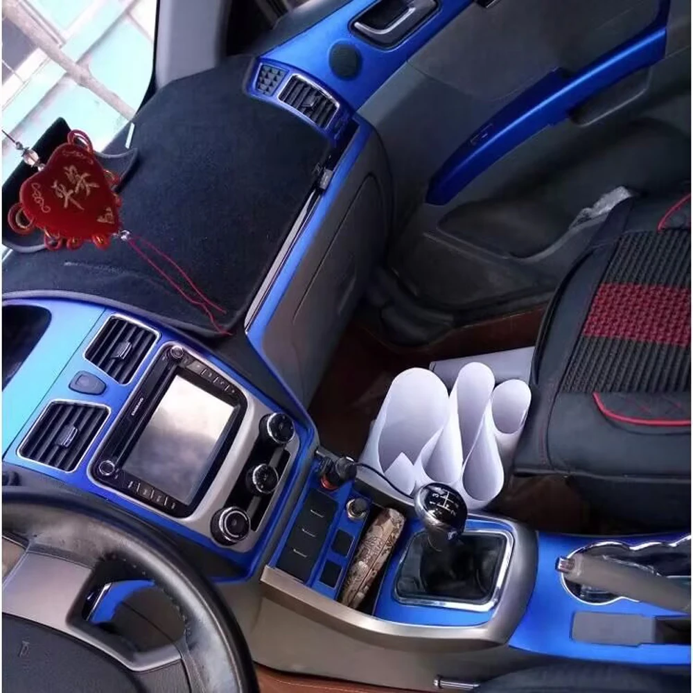 For Geely Emgrand EC7 2012-2014 InteriorCentral Control Panel Door Handle Carbon Fiber Stickers Decals Car Styling Accessorie