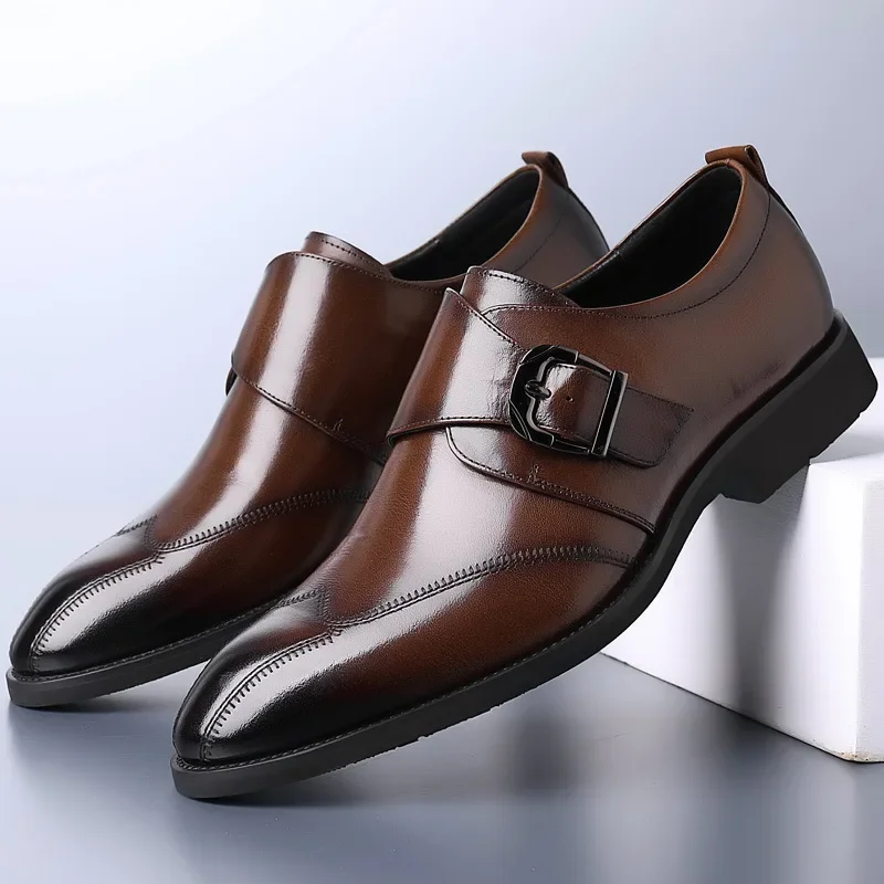 

Luxury Men's Dress Shoes Handmade Genuine Leather Business Shoes Oxfords Shoes for Men High Quality Oxfords Leather Shoe Loafer