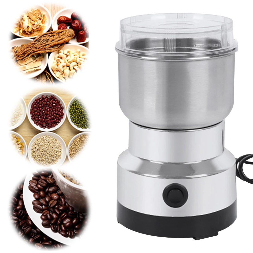 Electric Coffee Grinder Multifunctional Stainless Steel Efficient Grinding Performance 300ML Large Capacity Household Grinder