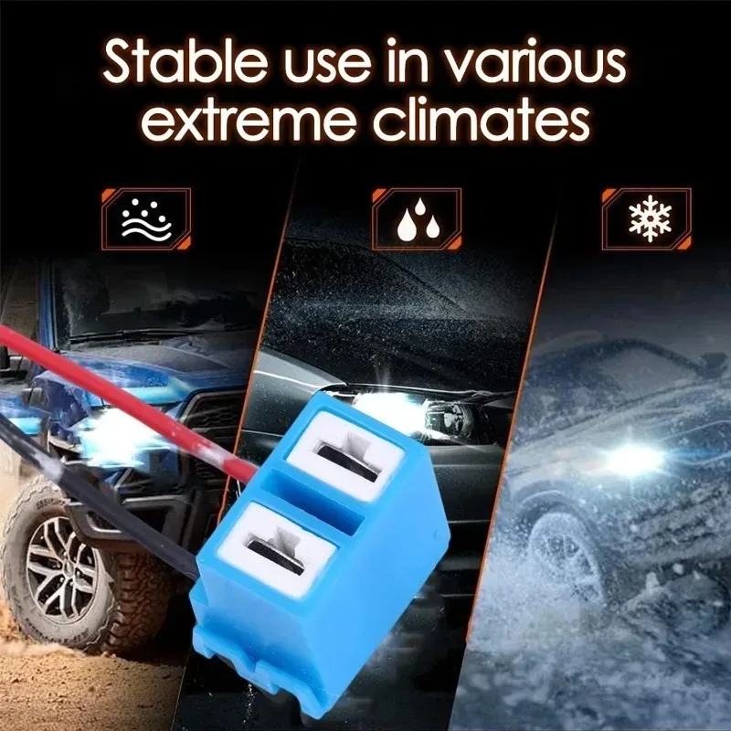 H7 Connector Power Adapter Plug Car Bulb Sockets High Quality Connector Car Halogen Bulb Socket Connector Wiring Harness 1/4pcs