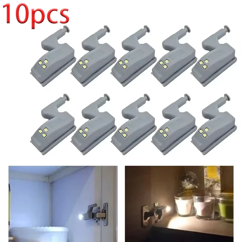 Luz LED Universal para debajo del gabinete, lámpara de luz nocturna con bisagra interior para armario, cocina, lámpara para puerta del dormitorio