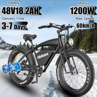 1200W Powerful Motor E Bike 48V18.2AH Lithium Battery Retro Mountain Electric Bicycle Adult 26*4.0 Inch Fat Tire Electric Bike