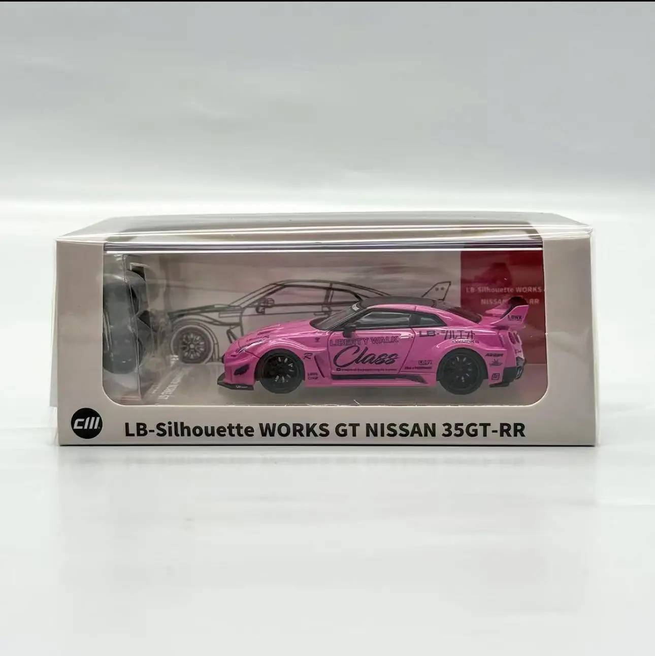 

CM 1:64 LBWK GTR R35 GT35 RR Super Silhouette Class Розовые сменные колеса Коллекция моделей автомобилей Игрушки Литая под давлением диорама