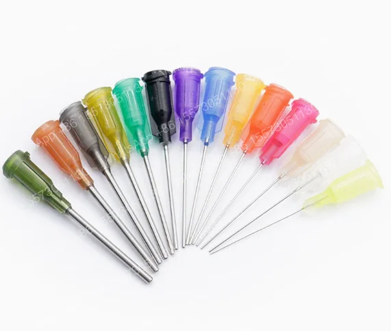 1000PCS 25mm screw needles, plastic socket points, stainless steel screws, dispensing needles, 1-inch dispensing machine needles
