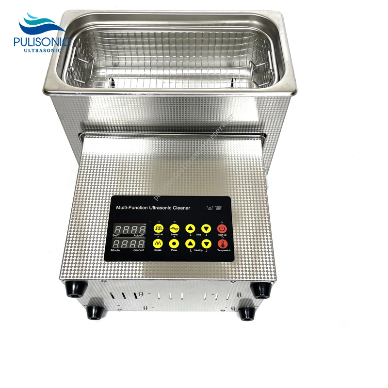 SS304 Plate Ultrasonic Vibration Cleaning Device With Heater And Timer 120Watt 28K 3L Bath